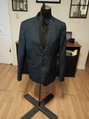 Sterling & Hunt Premium Edition Grey Blazer Sport Coat Suit Jacket Mens Size 46